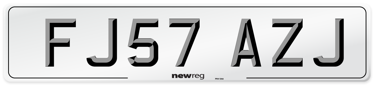 FJ57 AZJ Number Plate from New Reg